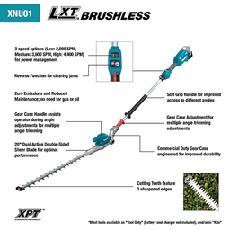 18V LXT Lithium‑Ion Brushless Cordless 20" Articulating Pole Hedge Trimmer, Tool Only Alt 10 - Image