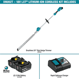 18V LXT Lithium‑Ion Brushless Cordless 24" Pole Hedge Trimmer Kit (5.0Ah) Alt 13 - Image