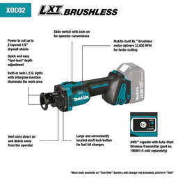 18V LXT Lithium‑Ion Brushless Cordless Cut‑Out Tool, Tool Only Alt 1 - Image