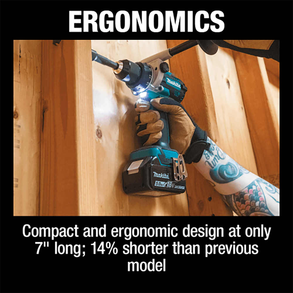 18V LXT Lithium‑Ion Brushless Cordless 1/2" Hammer Driver‑Drill Kit Alt 9 - Image