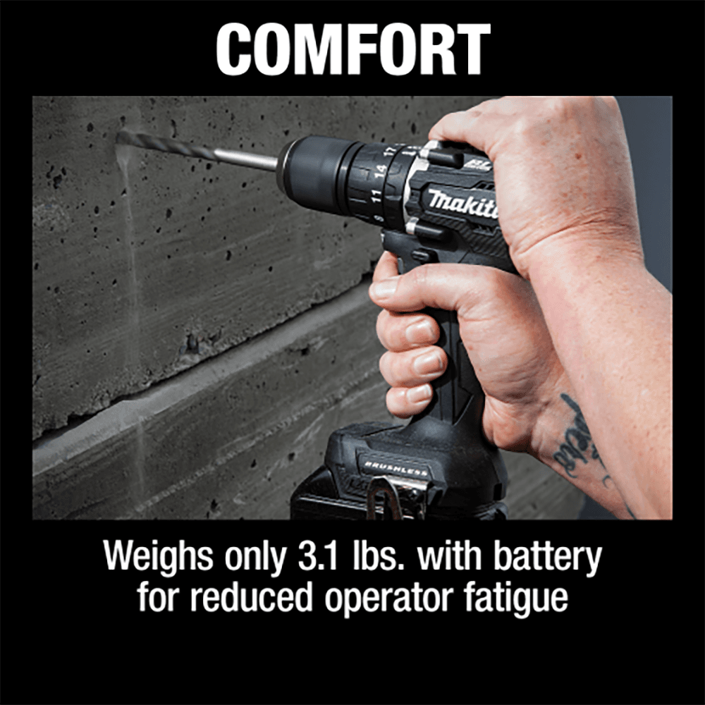 18V LXT Lithium‑Ion Sub‑Compact Brushless Cordless 1/2" Hammer Driver‑Drill Kit Alt 13 - Image