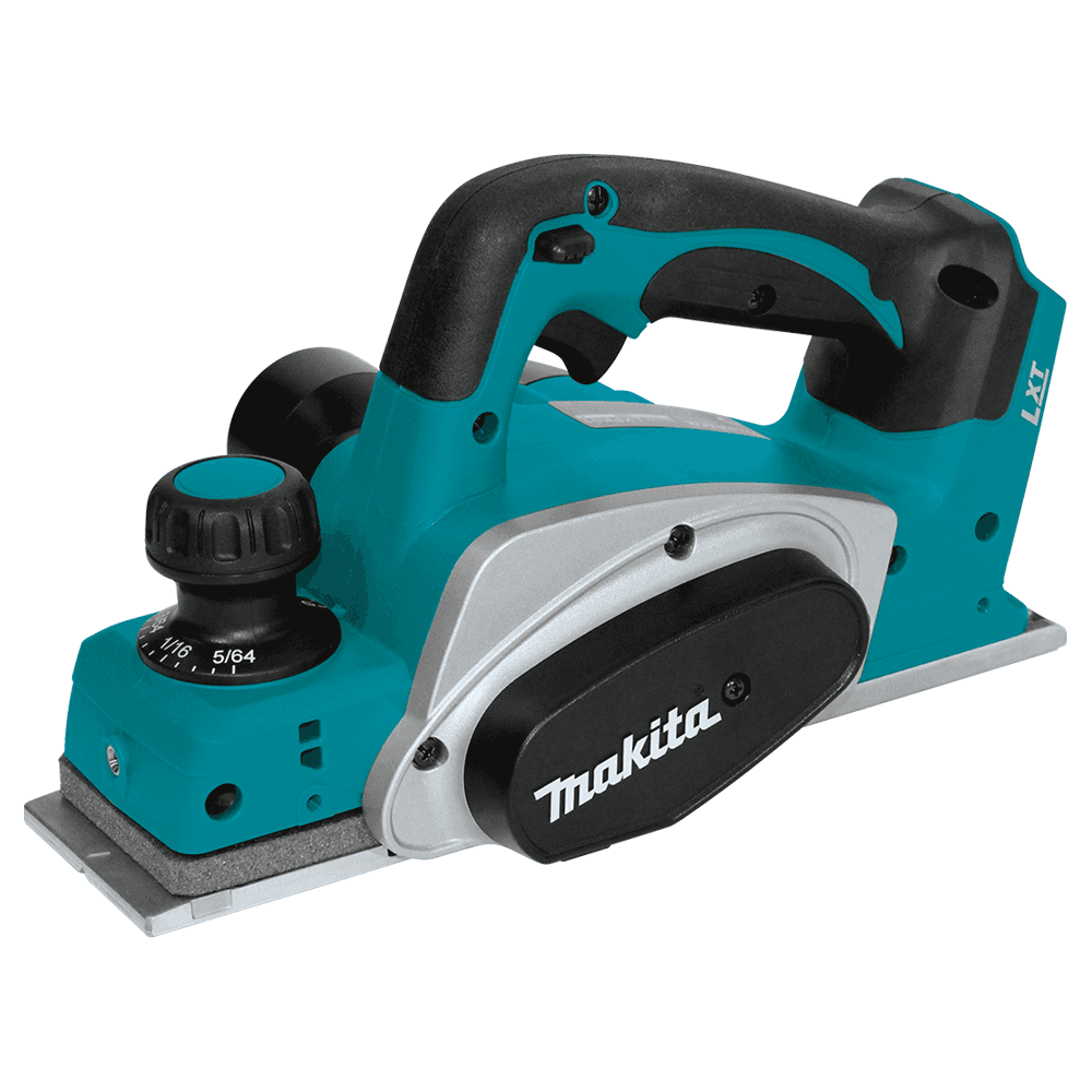 Makita 18V LXT lithium-ion cordless planer with fast stock removal and easy depth adjustment