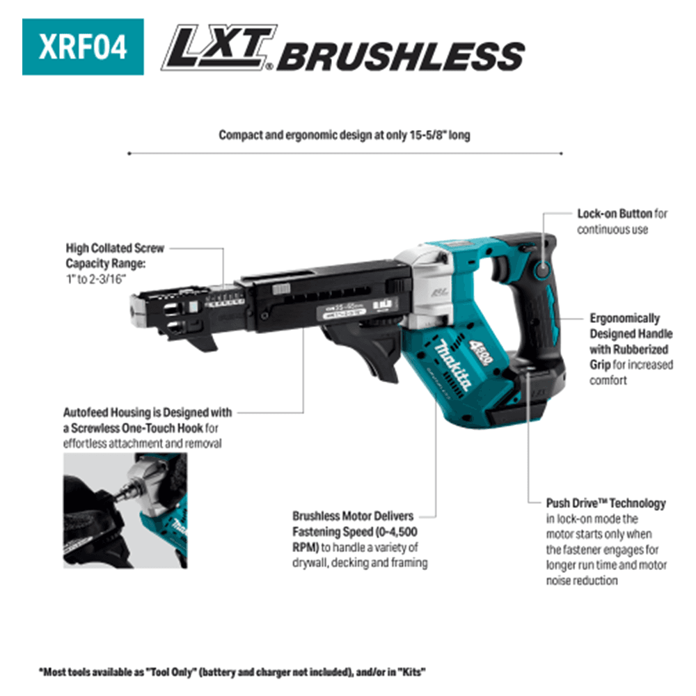 18V LXT Lithium-Ion Brushless Cordless 4,500 RPM Autofeed Screwdriver, Tool Only Alt 15 - Image