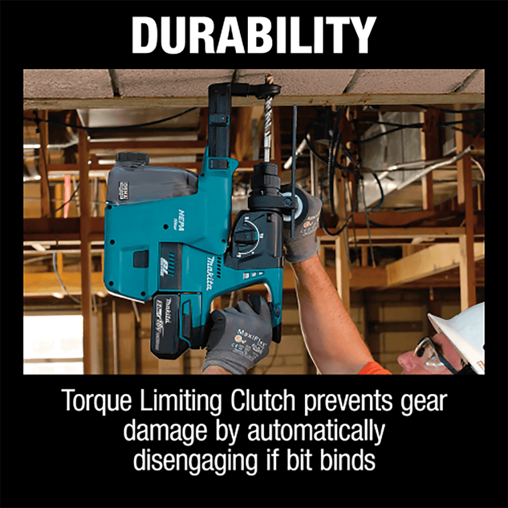 18V LXT Lithium‑Ion Brushless Cordless 1" SDS‑PLUS Rotary Hammer Kit with HEPA Dust Extractor Attachment (5.0Ah) Alt 11 - Image