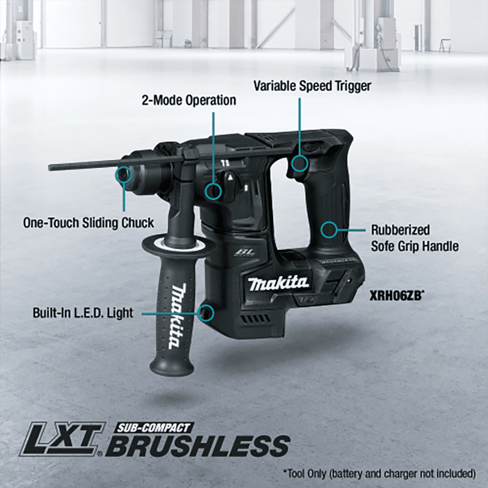 18V LXT Lithium‑Ion Sub‑Compact Brushless Cordless 11/16" SDS‑PLUS Rotary Hammer Tool Only Alt 2 - Image
