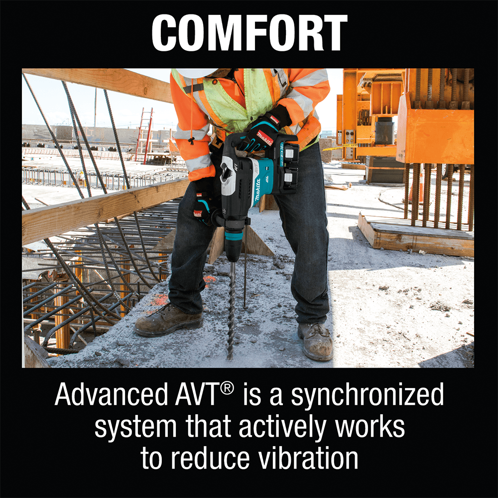 36V LXT Brushless 1-9/16" SDS-MAX Advanced AVT Rotary Hammer Kit with AFT/AWS (5.0Ah) Alt 3 - Image