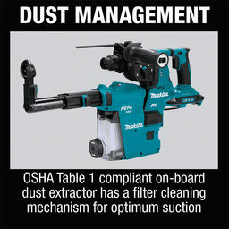 36V LXT Brushless 1-1/8" SDS-PLUS AVT Rotary Hammer Tool Only with HEPA Dust Extractor/AFT/AWS Capable Alt 1 - Image