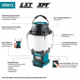 18V LXT Lithium‑Ion Cordless Bluetooth Radio/LED Lantern, Tool Only Alt 1 - Image