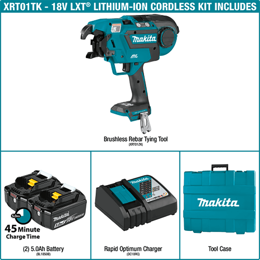18V LXT Lithium‑Ion Brushless Cordless Rebar Tying Tool Kit (5.0Ah) Alt 12 - Image