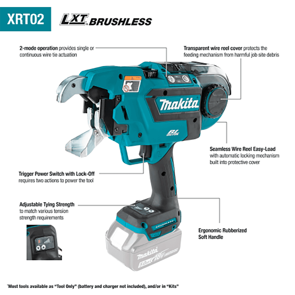 18V LXT Lithium‑Ion Brushless Cordless Deep Capacity Rebar Tying Tool Kit (5.0Ah) Alt 2 - Image