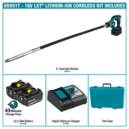 4' 18V LXT Lithium‑Ion Cordless Concrete Vibrator Kit (5.0Ah) Alt 5 - Image