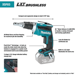 18V LXT Lithium‑Ion Brushless Cordless Compact Drywall Screwdriver Kit (5.0Ah) Alt 2 - Image