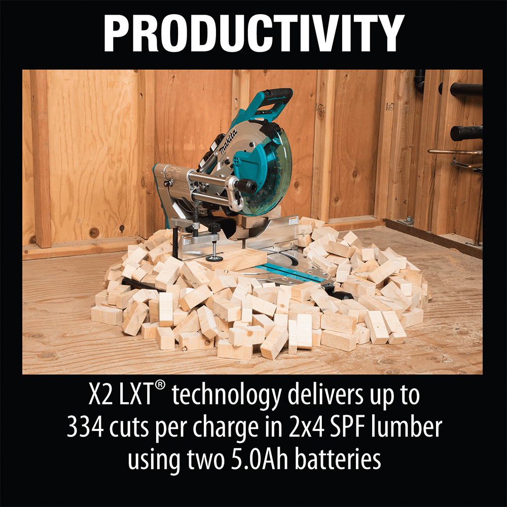 36V LXT Brushless 10" Dual-Bevel Sliding Compound Miter Saw Kit with AWS/Laser (5.0Ah) Alt 18 - Image