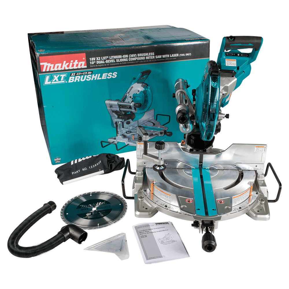 36V LXT Brushless 10" Dual-Bevel Sliding Compound Miter Saw Tool Only with Laser Alt 1 - Image