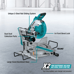 36V LXT Brushless 10" Dual-Bevel Sliding Compound Miter Saw Tool Only with Laser Alt 16 - Image