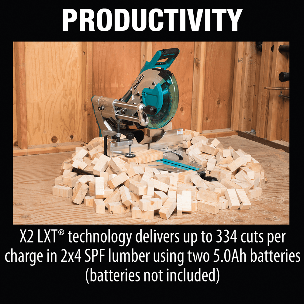 36V LXT Brushless 10" Dual-Bevel Sliding Compound Miter Saw Tool Only with Laser Alt 32 - Image