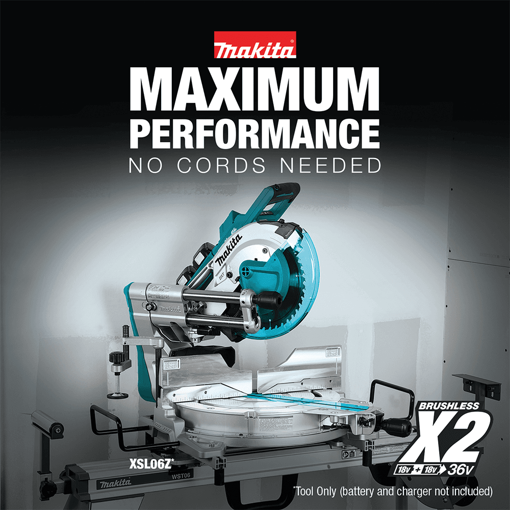 36V LXT Brushless 10" Dual-Bevel Sliding Compound Miter Saw Tool Only with Laser Alt 33 - Image