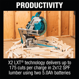 36V LXT Brushless 12" Dual-Bevel Sliding Compound Miter Saw Kit with AWS Capable/Laser (5.0Ah) Alt 16 - Image