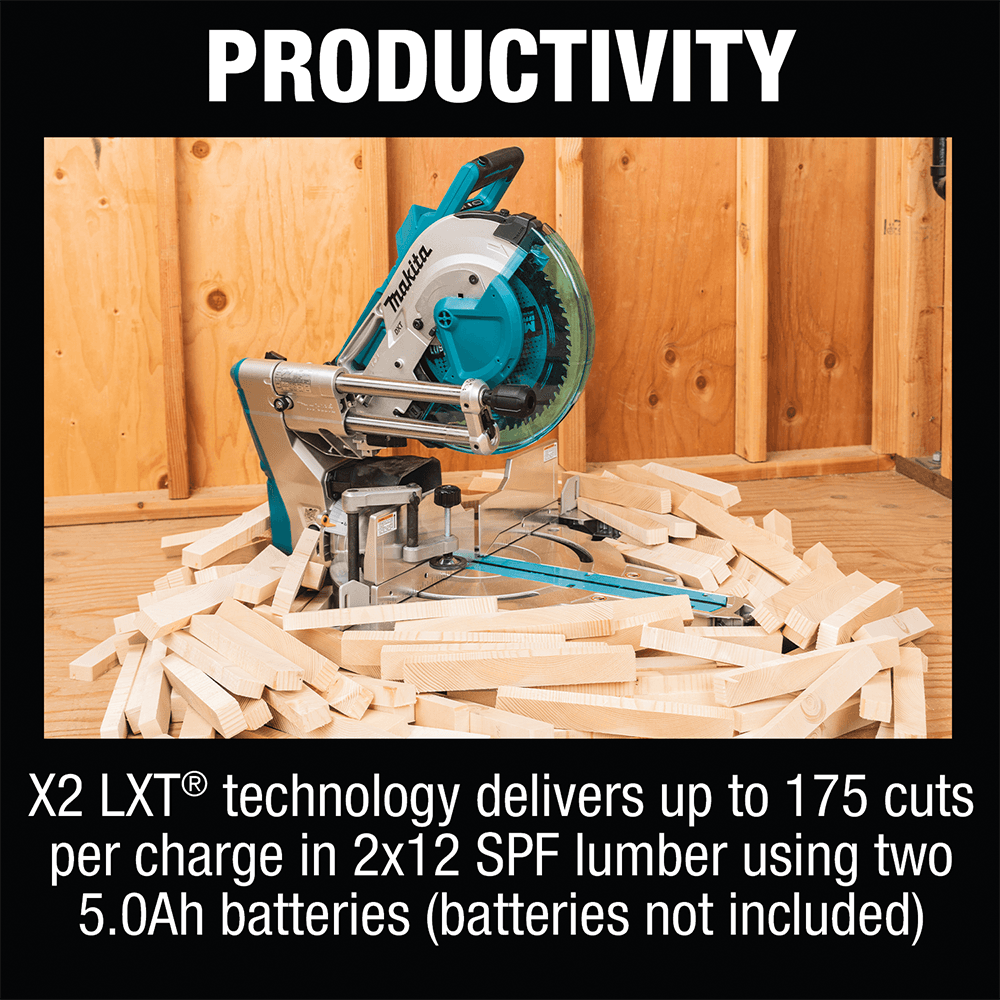 36V LXT Brushless 12" Dual-Bevel Sliding Compound Miter Saw Tool Only with AWS Capable/Laser Alt 16 - Image