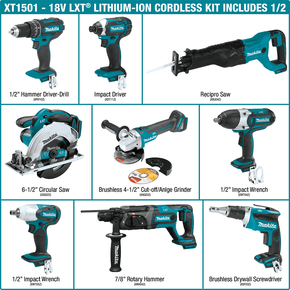 XT1501 18V LXT Lithium-Ion Cordless 15-Piece Combo Kit (3.0Ah) Alt 31 - Image