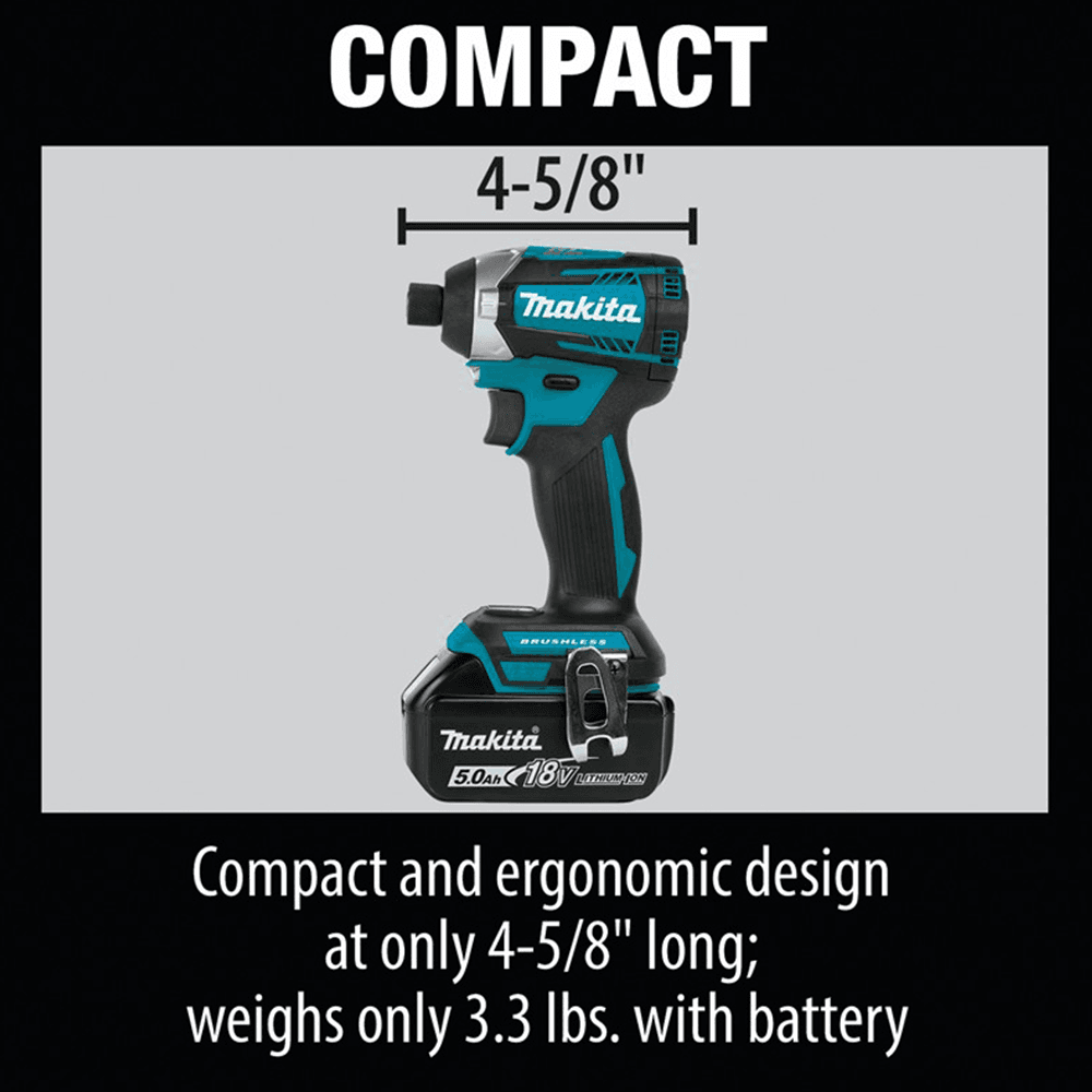 Makita 18V LXT Impact Driver with 1,550"lb of Torque