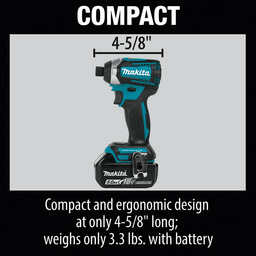 Makita 18V LXT Impact Driver with 1,550"lb of Torque