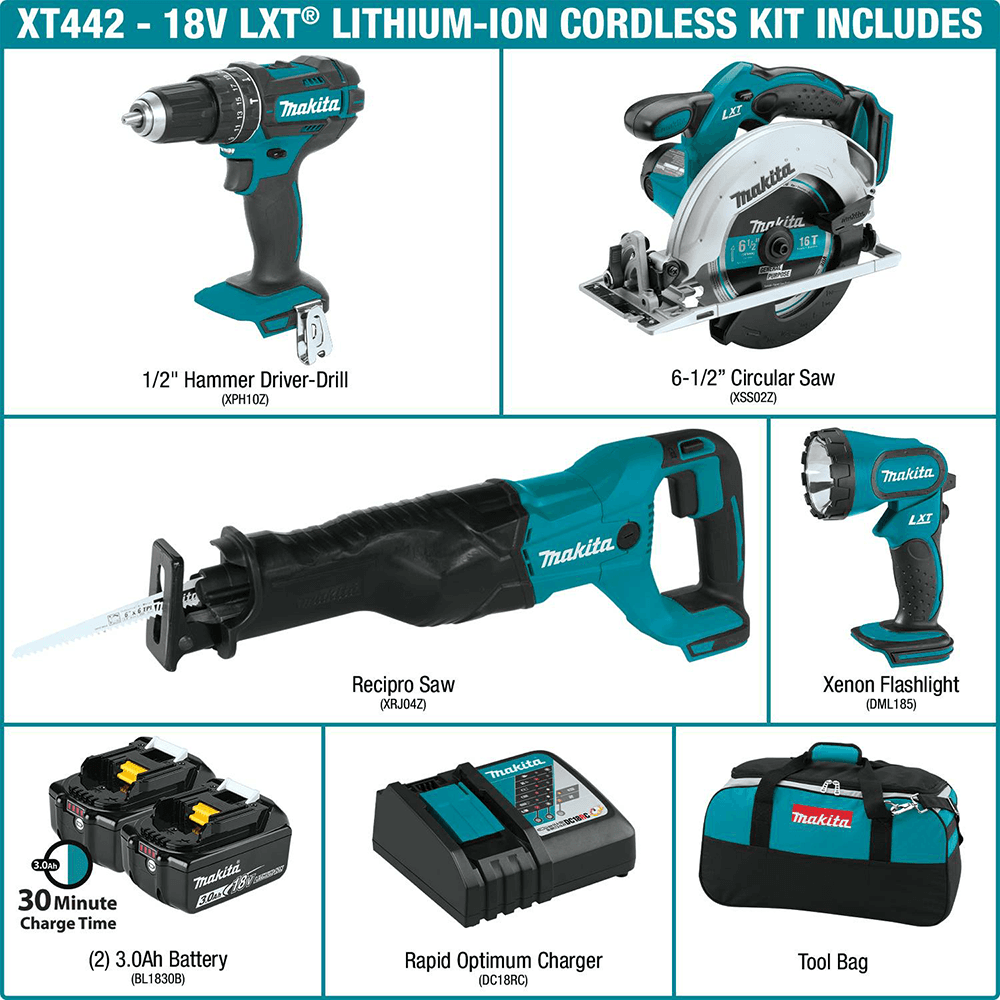 18V LXT Lithium-Ion Cordless 4-Piece Combo Kit (3.0Ah) Alt 28 - Image