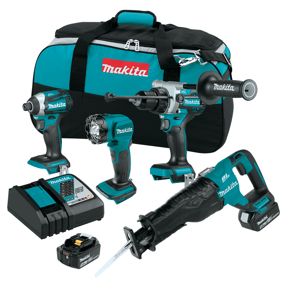 XT453T 18V LXT Lithium-Ion Brushless Cordless 4-Piece Combo Kit (5.0Ah) Main - Image