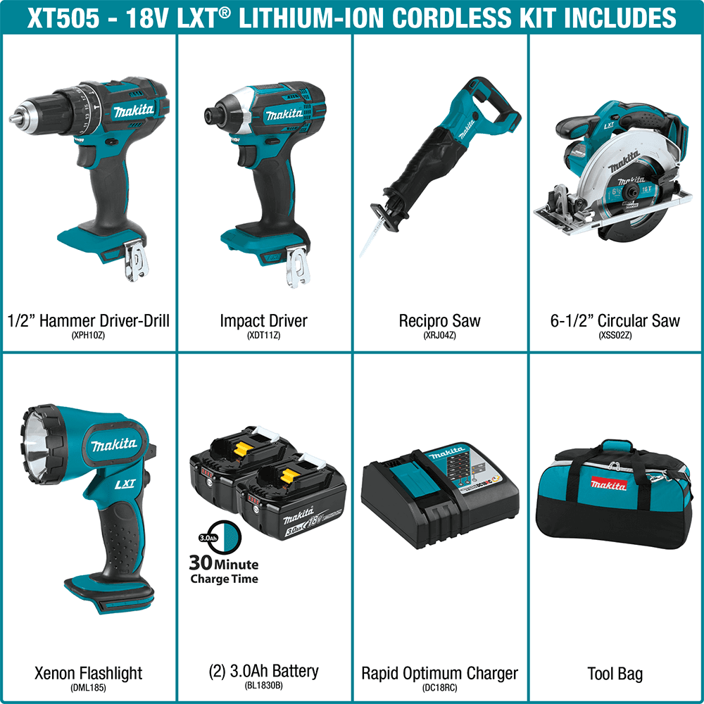 18V LXT Lithium-Ion Cordless 5-Piece Combo Kit (3.0Ah) Alt 21 - Image