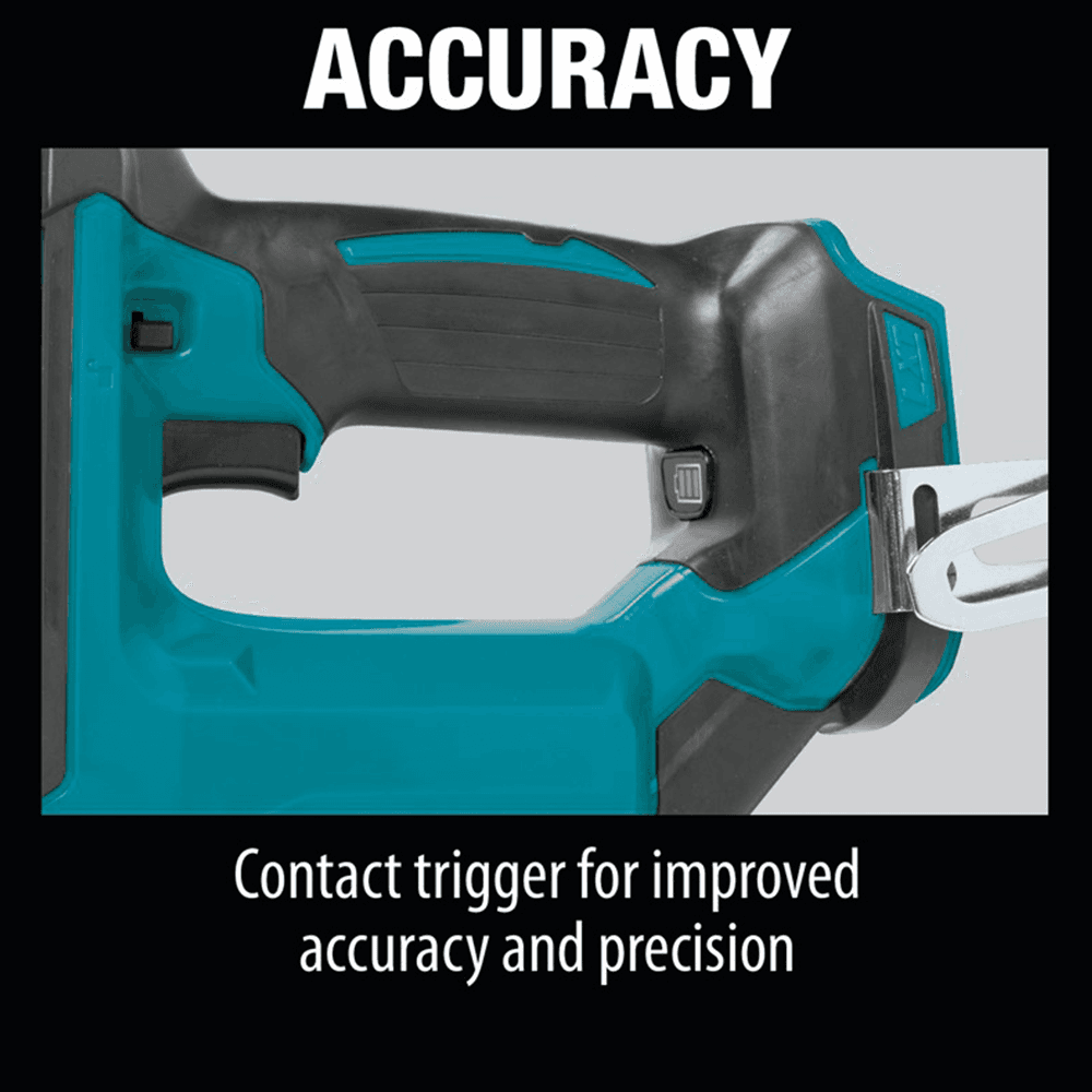 Makita cordless pin nailer tool with 23 gauge and 6 pin nail lengths