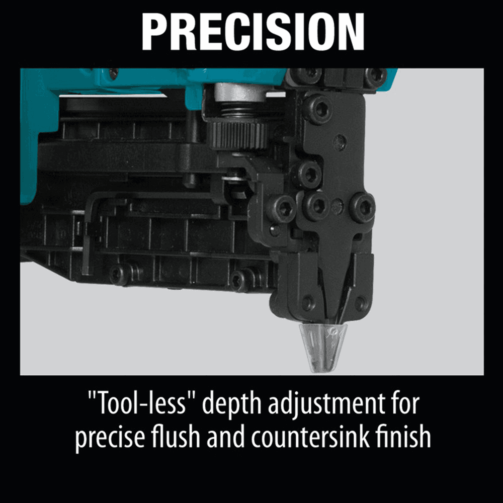 Makita cordless pin nailer tool with magazine capacity up to 120 pin nails