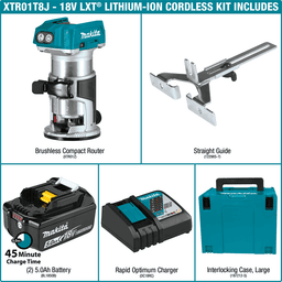 18V LXT Lithium-Ion Brushless Cordless Compact Router Starter Kit (5.0Ah) Alt 13 - Image