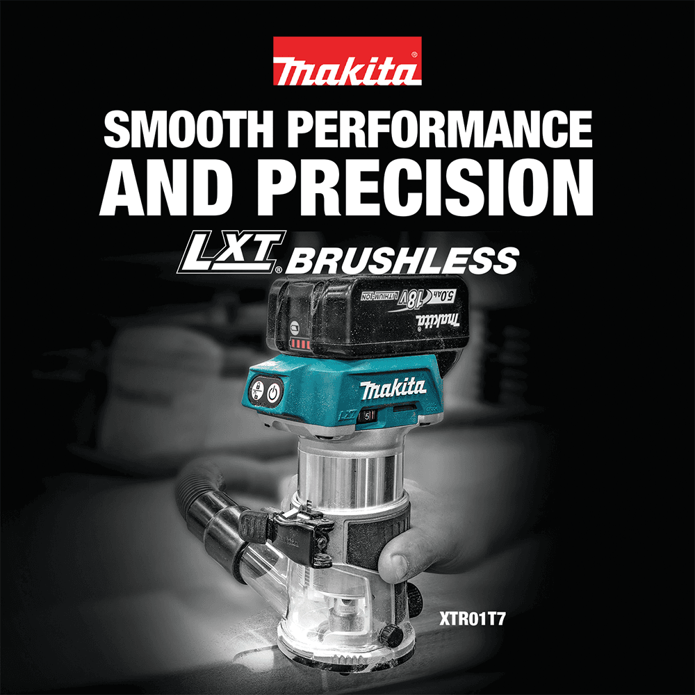 18V LXT Lithium-Ion Brushless Cordless Compact Router Starter Kit (5.0Ah) Alt 7 - Image
