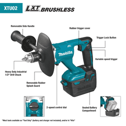 18V LXT Lithium-Ion Brushless Cordless 1/2" Mixer Tool Only Alt 12 - Image