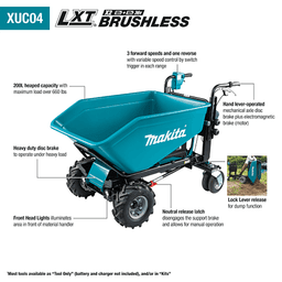 36V LXT Brushless Material Handling, Dump Bucket, Tool Only Alt 16 - Image