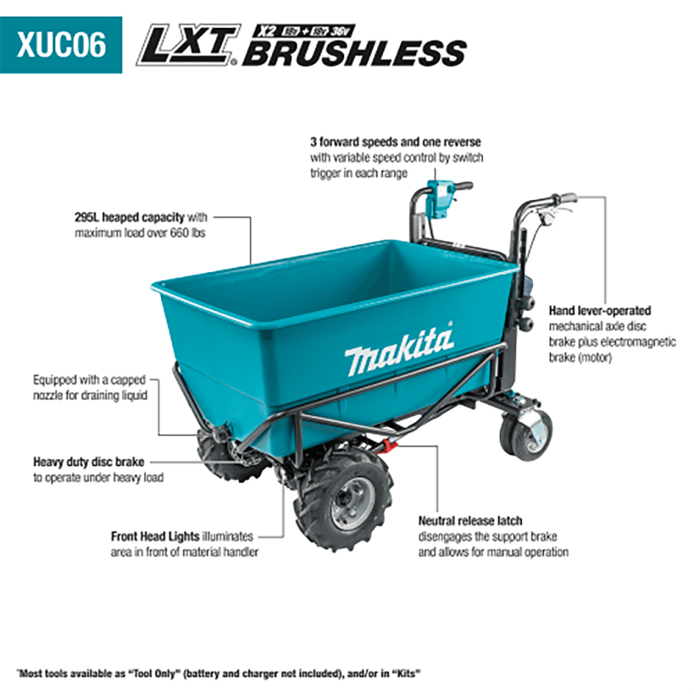 36V LXT Brushless Material Handling Flat Bucket, Tool Only Alt 1 - Image