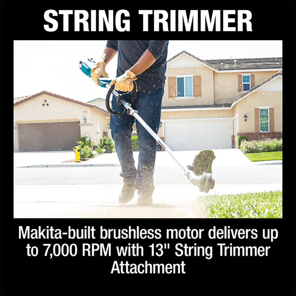 18V LXT Brushless Cordless Couple Shaft Power Head Kit with 13" String Trimmer/Blower Attachments (4.0Ah) Alt 19 - Image