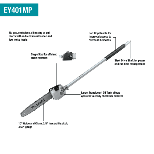 18V LXT Brushless Cordless Couple Shaft Power Head Kit with 13" String Trimmer/10" Pole Saw Attachment (4.0Ah) Alt 16 - Image