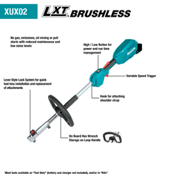 18V LXT Brushless Cordless Couple Shaft Power Head Kit with 13" String Trimmer/10" Pole Saw Attachment (4.0Ah) Alt 17 - Image