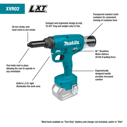 XVR02T 18V LXT Lithium-Ion Brushless Cordless Rivet Tool Kit (5.0Ah) Alt 9 - Image