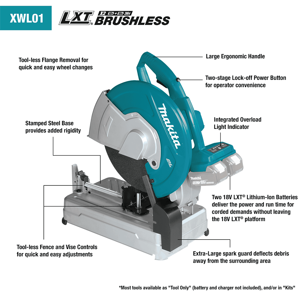 36V LXT Brushless 14" Cut-Off Saw Kit (5.0Ah) Alt 2 - Image