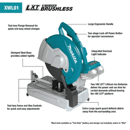 36V LXT Brushless 14" Cut-Off Saw Kit (5.0Ah) Alt 2 - Image