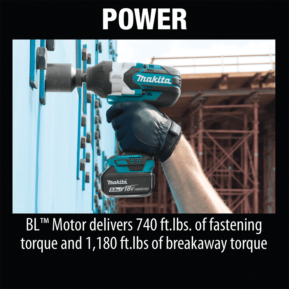 18 V LXT Lithium-Ion Brushless Cordless High-Torque 1/2" Square Drive Impact Wrench Kit with Friction Ring Anvil (5.0Ah) Alt 14 - Image