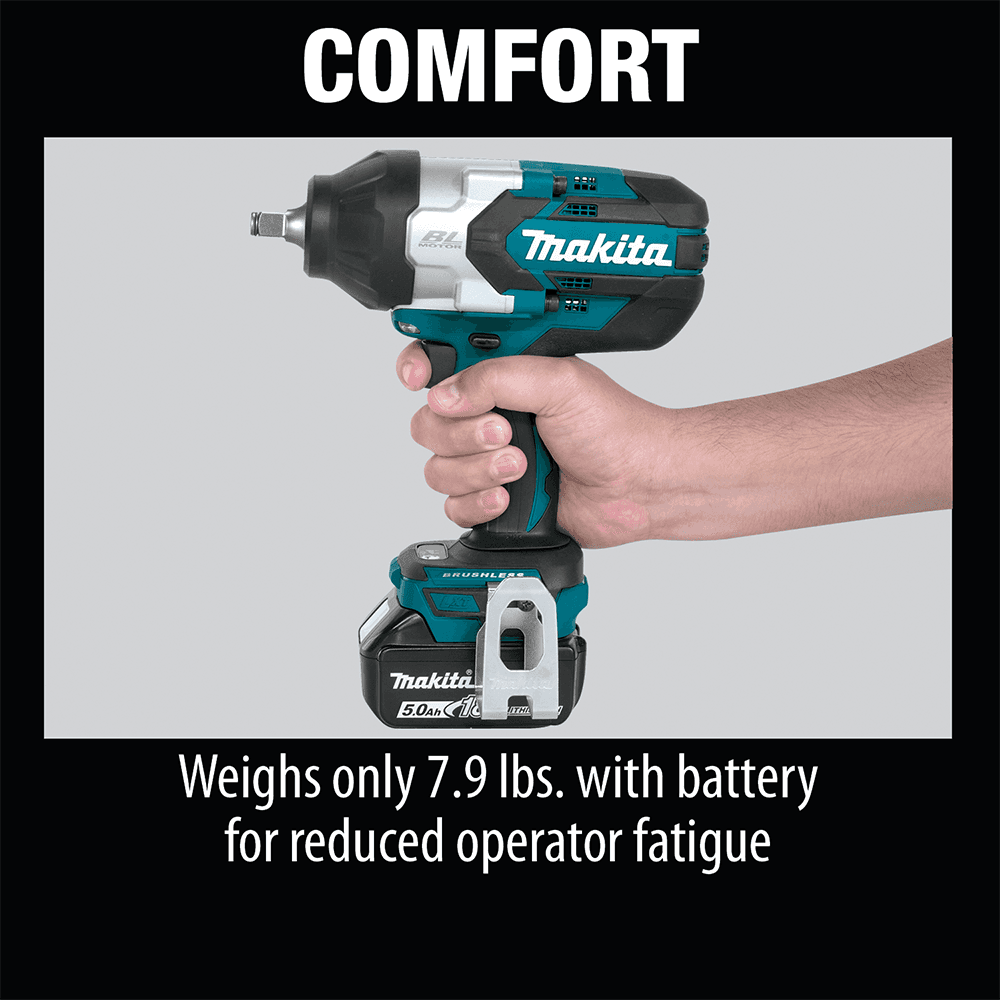 18 V LXT Lithium-Ion Brushless Cordless High-Torque 1/2" Square Drive Impact Wrench Kit with Friction Ring Anvil (5.0Ah) Alt 16 - Image
