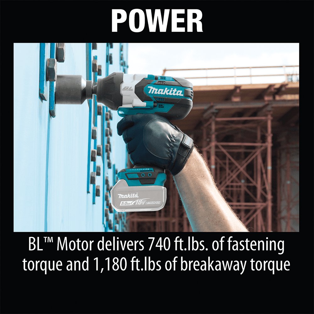 18V LXT Lithium-Ion Brushless Cordless High-Torque 1/2" Square Drive Impact Wrench Tool Only Alt 4 - Image