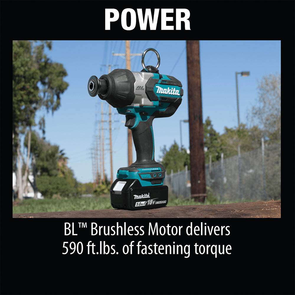 18V LXT Lithium-Ion Brushless Cordless High-Torque 7/16" Hex Impact Wrench Kit (5.0 Ah) Alt 3 - Image