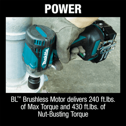 18V LXT Lithium-Ion Brushless Cordless 4-Speed 1/2" Square Drive Impact Wrench Kit with Friction Ring Anvil (5.0 Ah) Alt 3 - Image