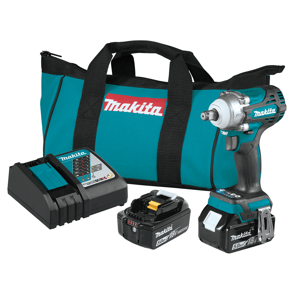 18V LXT Lithium-Ion Brushless Cordless 4-Speed 1/2" Square Drive Impact Wrench Kit with Friction Ring Anvil (5.0 Ah) Main - Image