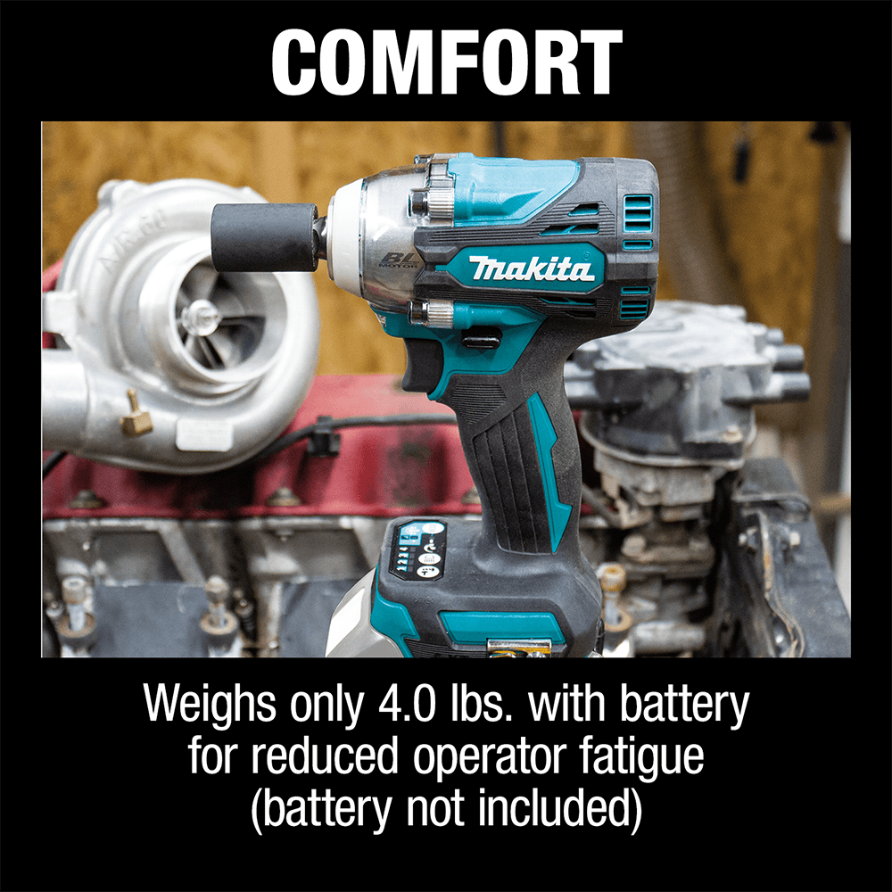 18V LXT Lithium-Ion Brushless Cordless 4-Speed 1/2" Square Drive Impact Wrench Tool Only with Friction Ring Anvil Alt 2 - Image