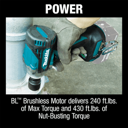 18V LXT Lithium-Ion Brushless Cordless 4-Speed 1/2" Square Drive Impact Wrench Tool Only with Friction Ring Anvil Alt 5 - Image